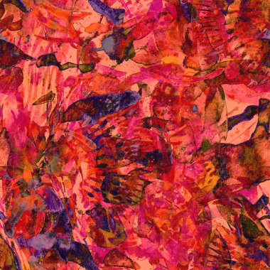 Suluboya etnik seamless modeli.