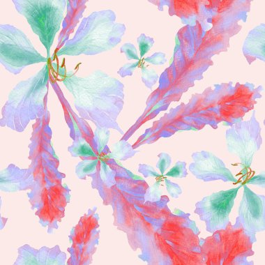 Suluboya Tropikal Desen.