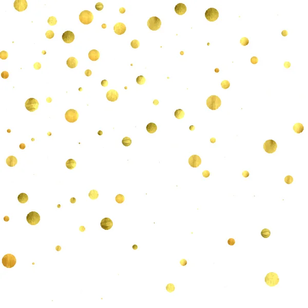Kerek arany konfetti. — Stock Vector