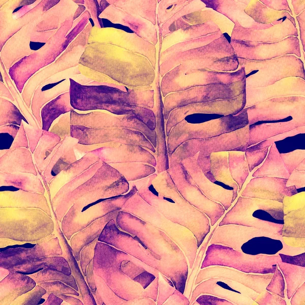 Watercolor tropical pattern.