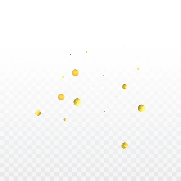 Confeti de oro redondo . — Vector de stock