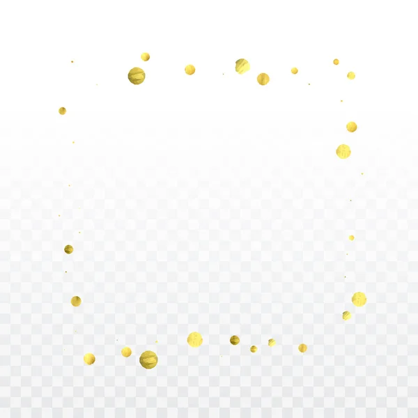 Confeti de oro redondo . — Vector de stock