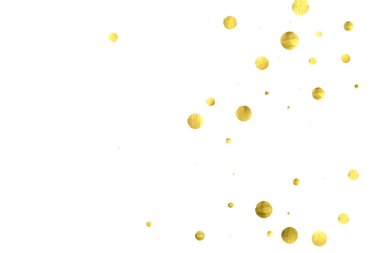 Yuvarlak altın konfeti.