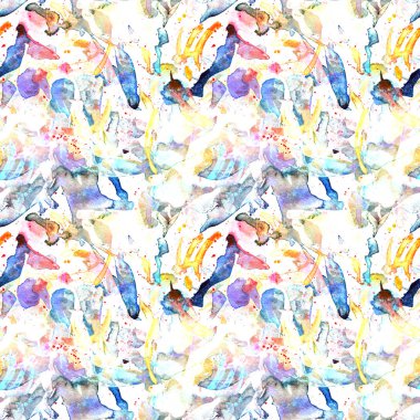 Suluboya etnik seamless modeli.