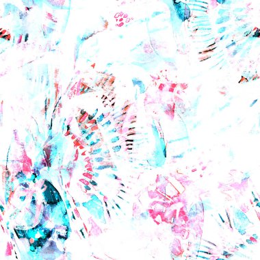 Suluboya etnik seamless modeli.