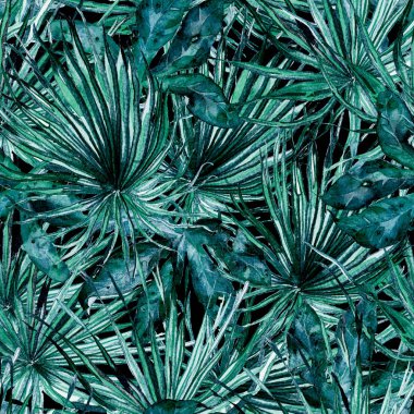 Egzotik desen. Yaz suluboya arka plan.