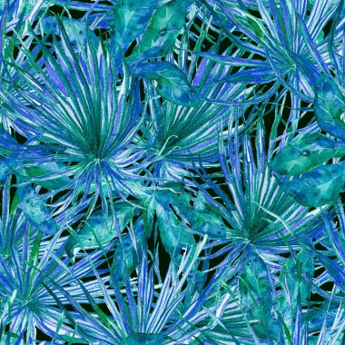 Egzotik desen. Yaz suluboya arka plan.