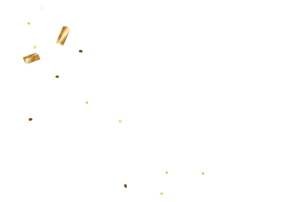 Gouden confetti achtergrond. — Stockvector