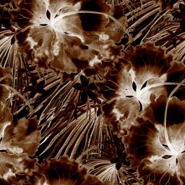 Egzotik desen. Yaz suluboya arka plan.