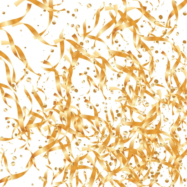 Aur confetti fundal . — Vector de stoc