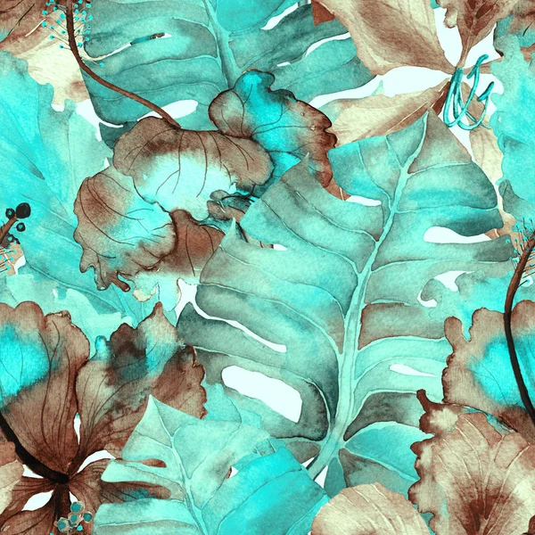 Aquarelle motif tropical . — Photo
