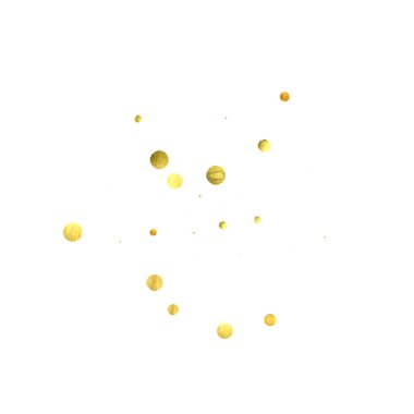 Yuvarlak altın konfeti.