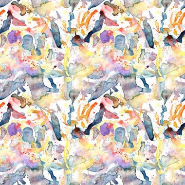 Suluboya etnik seamless modeli.