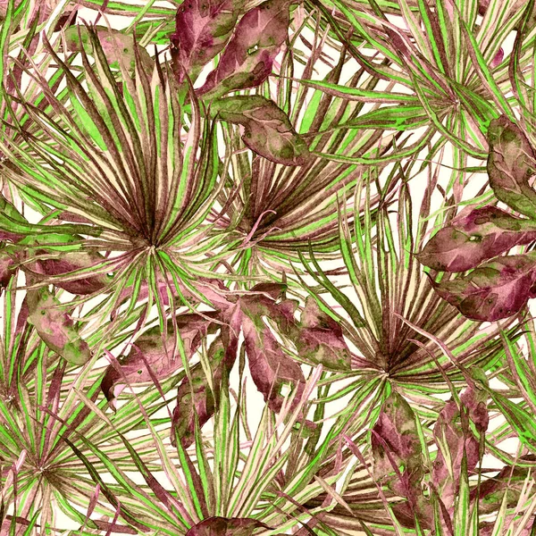 Egzotik desen. Yaz suluboya arka plan.