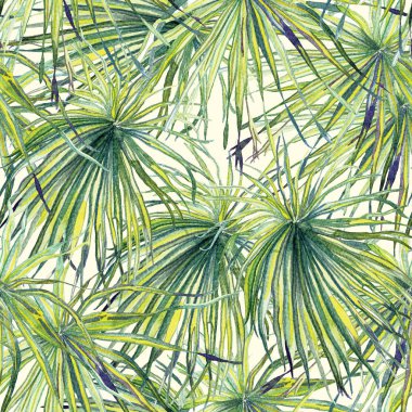 Egzotik desen. Yaz suluboya arka plan.