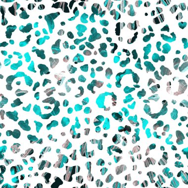 Leopar Dikişsiz suluboya desen.