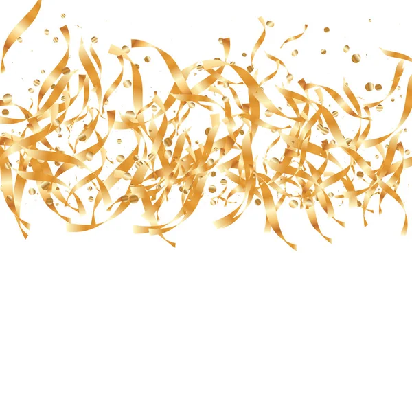 Gouden confetti achtergrond. — Stockvector