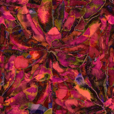 Suluboya palmiye desen.