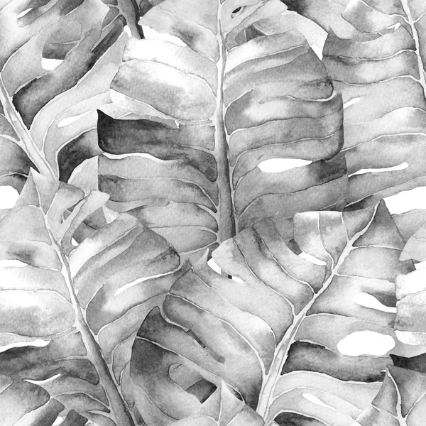 Watercolor tropical pattern.