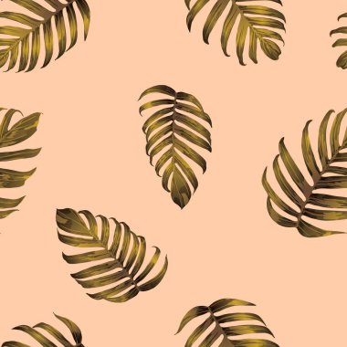 Palm Monstera Seamless modeli. 