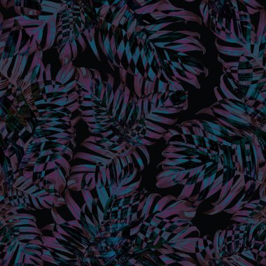 Palm Monstera Seamless modeli. 