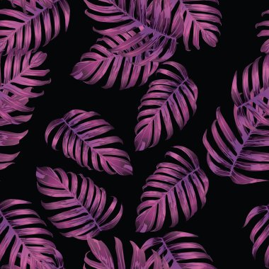 Palm Monstera Seamless modeli. 