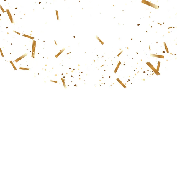 Gouden confetti achtergrond. — Stockvector