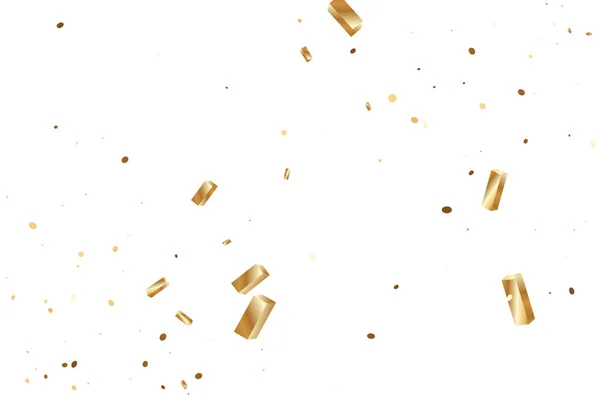 Confettis d'or fond . — Image vectorielle