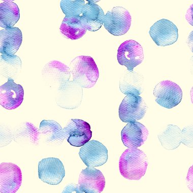 Daire geometrik suluboya desen.