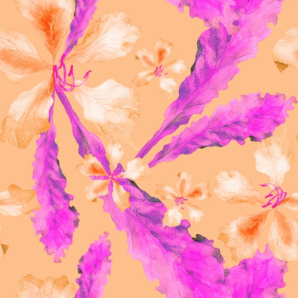 Watercolor tropical pattern. — Stock Photo, Image