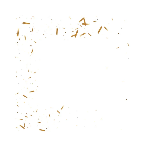 Gold Confetti Background. — Stock Vector