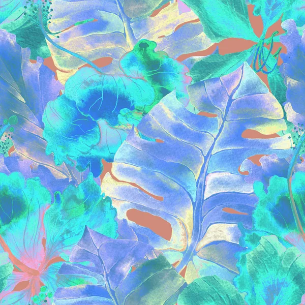 Aquarelle motif tropical . — Photo