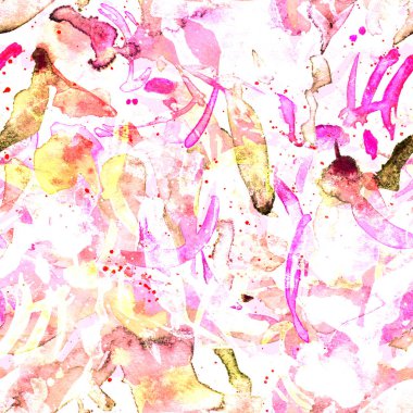 Suluboya etnik seamless modeli.