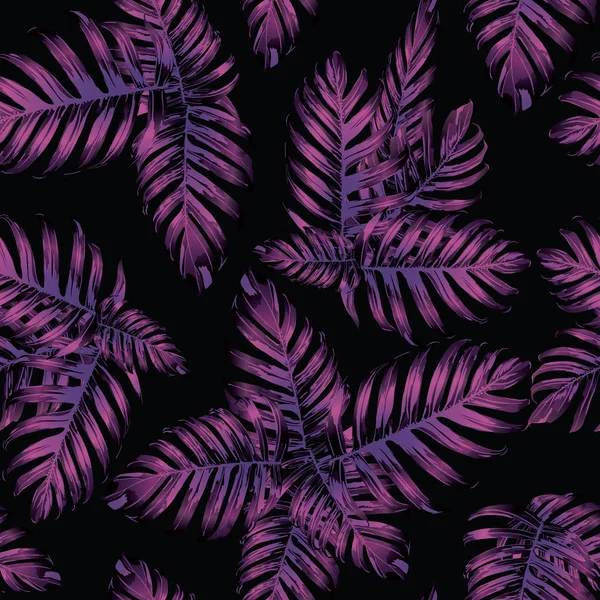 Palm Monstera Seamless Pattern. — Wektor stockowy