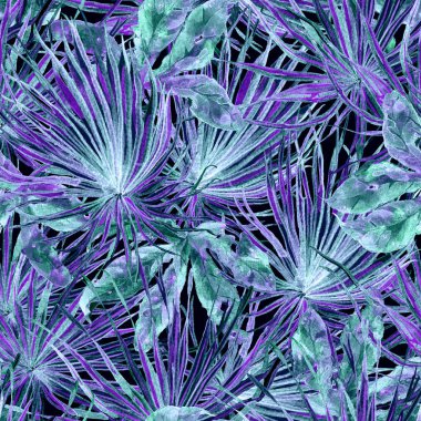 Egzotik desen. Yaz suluboya arka plan.