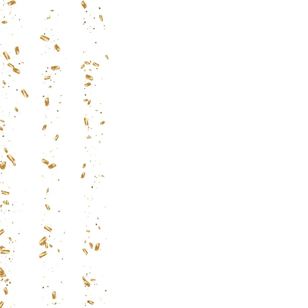 Guld konfetti bakgrund. — Stock vektor