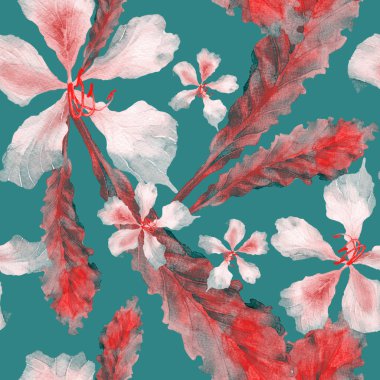 Suluboya Tropikal Desen.