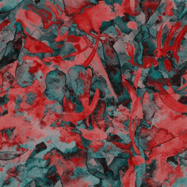 Suluboya etnik, pürüzsüz desen. Kabile renginde boya fırçası izi. Doğu suluboya bandanası. Pachwork dokusu. Çiçekli Coachella pürüzsüz desen. Sıkıntılı soyut karışık sanat eserleri.