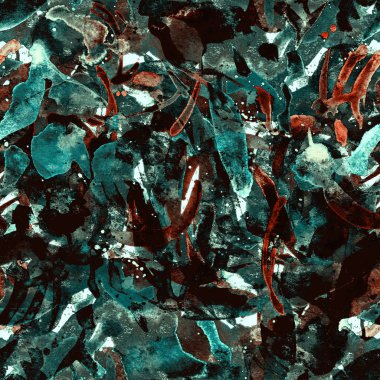 Suluboya etnik seamless modeli.