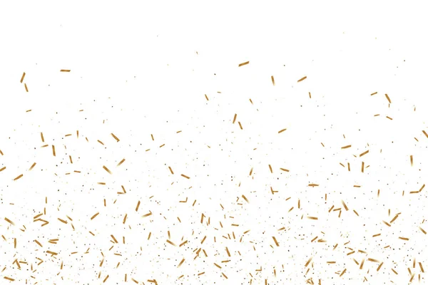 Gouden linten confetti. — Stockvector