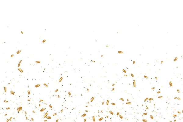 Gouden confetti achtergrond. — Stockvector
