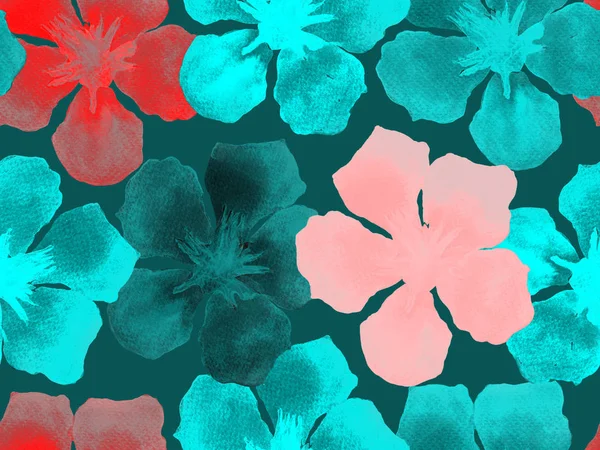 Hawaiian watercolor pattern. — Stock Photo, Image
