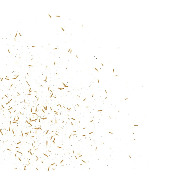 Gouden linten confetti. — Stockvector