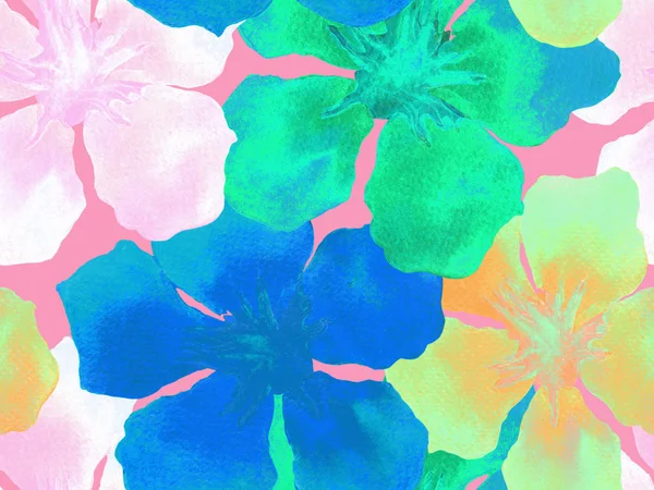 Hawaiian watercolor pattern. — Stock Photo, Image