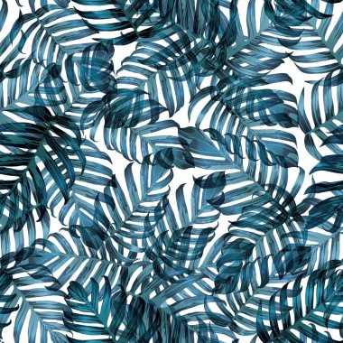 Palm Monstera egzotik Seamless modeli. 