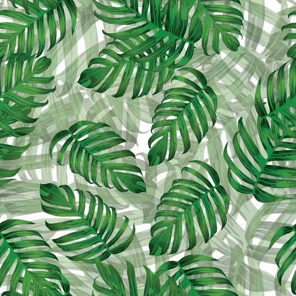 Palm Monstera egzotik Seamless modeli. 