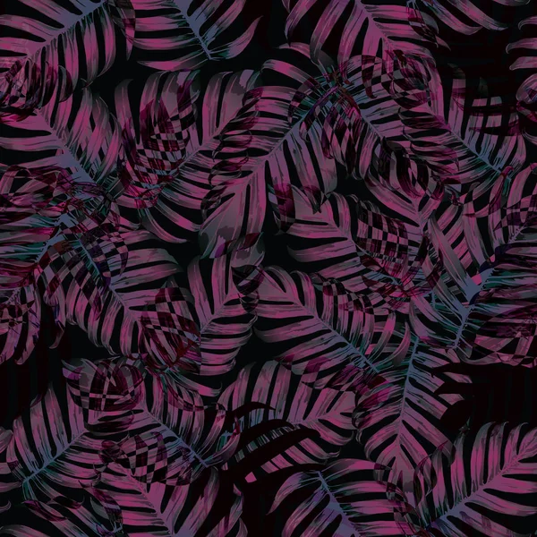 Palm Monstera egzotik Seamless modeli. 