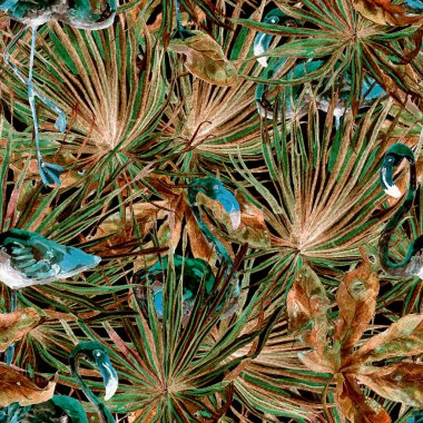 Flamingo desen. Yaz suluboya arka plan.