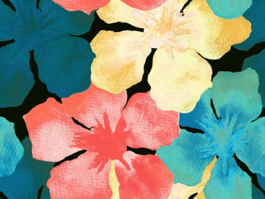 Hawaiian suluboya desen. 