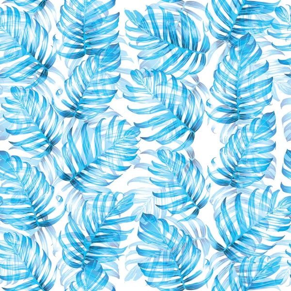 Palm Monstera Seamless Pattern. — Wektor stockowy